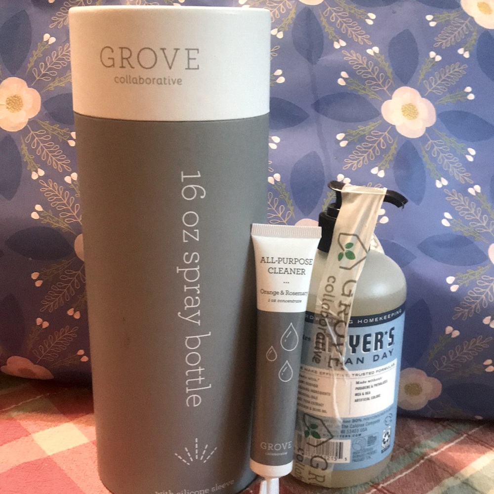 Spray bottle, cleaner and hand soap